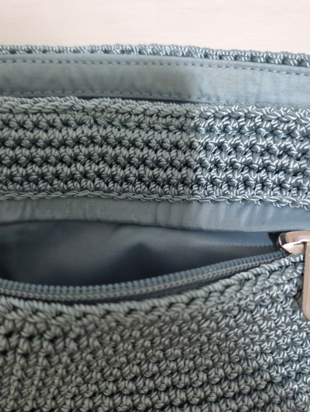 The Sak Sea Blue Crochet Crossbody Bag NWT - Picture 7 of 13